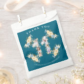 11. Geburtstag Aquamarine Blume FotoCollage Gelb Geschenktütchen (Ausgeschnitten)
