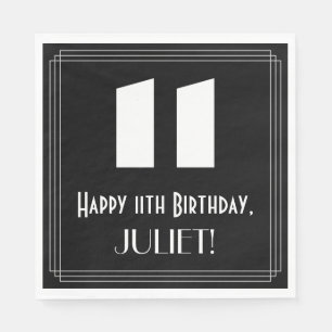 11. Geburtstag: Art Deco Inspiriert Look "11" + Na Serviette
