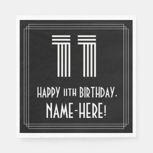 11. Geburtstag: Art Deco Inspiriert Look "11" + Na Serviette