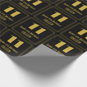 11. Geburtstag ~ Art Deco inspirierter Look "11", Geschenkpapier