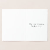 11. Geburtstag ~ Art-Déco-Stil "11" & Individuelle Folienkarte (Innenseite)