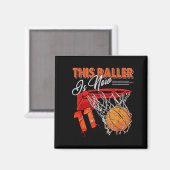 11. Geburtstag Basball Magnet (Vorderseite/Rückseite)