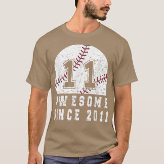 11. Geburtstag Baseball Junge Geboren im Jahr 2011 T-Shirt