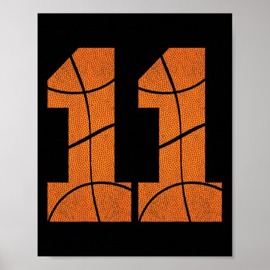 11. Geburtstag Basketball Boys Kinder Poster (Vorne)