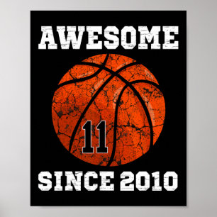 11. Geburtstag Basketball Lover Geschenk 11 Jahre  Poster