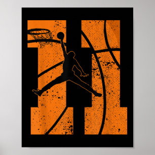 11. Geburtstag Basketball Party 11 Jahre Elf Jahre Poster