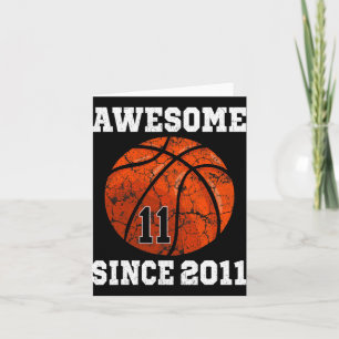 11. Geburtstag Basketball Spieler 11 Jahre alte Vi Karte