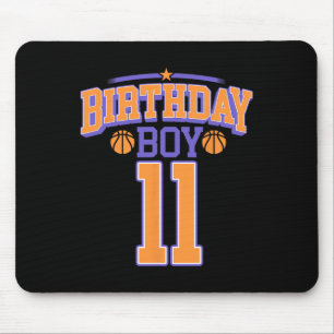 11. Geburtstag Boy Bysketbyll Lover 11 Jahre Altes Mousepad