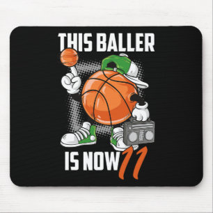 11. Geburtstag Bysketbyll Player Spaß 11 Jahre alt Mousepad