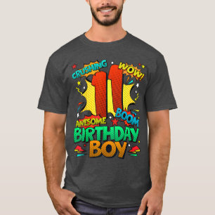 11. Geburtstag Comic-Stil Jungen 11 Jahre alte Ges T-Shirt