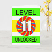 11. Geburtstag Computer Gamer Karte (Gelbe Blume)