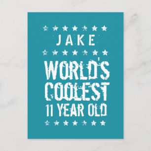11. Geburtstag der Coolsten 11-jährigen Aquamarine Ankündigungspostkarte