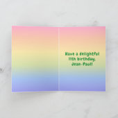 11. Geburtstag: Farbiger Regenbogen # 11, Individu Karte (Innenseite)