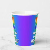 11. Geburtstag: Farbiges, lustiges Regenbogenmuste Pappbecher (Links)