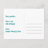 11. Geburtstag - Fun Fireworks Pattern + Regenboge Postkarte (Rückseite)