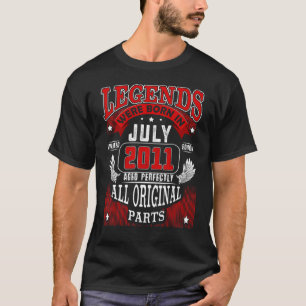 11. Geburtstag für Legenden Geboren Juli 2011 11 J T-Shirt