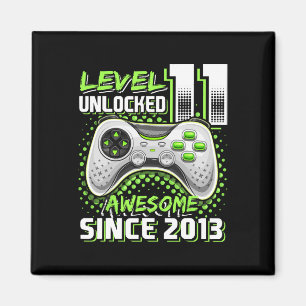 11. Geburtstag Gamer 11 Jahre Alter Sonntagsjunge  Magnet