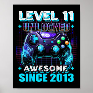 11. Geburtstag Gamer 11 Jahre Alter Sonntagsjunge  Poster
