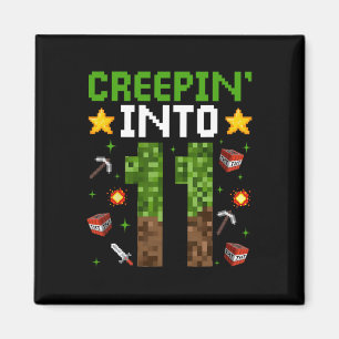 11. Geburtstag Gamer Pixel Creepin" in 11 Video G Magnet