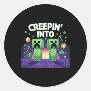 11. Geburtstag Gamer Pixel Creepin" in 11 Video G Runder Aufkleber