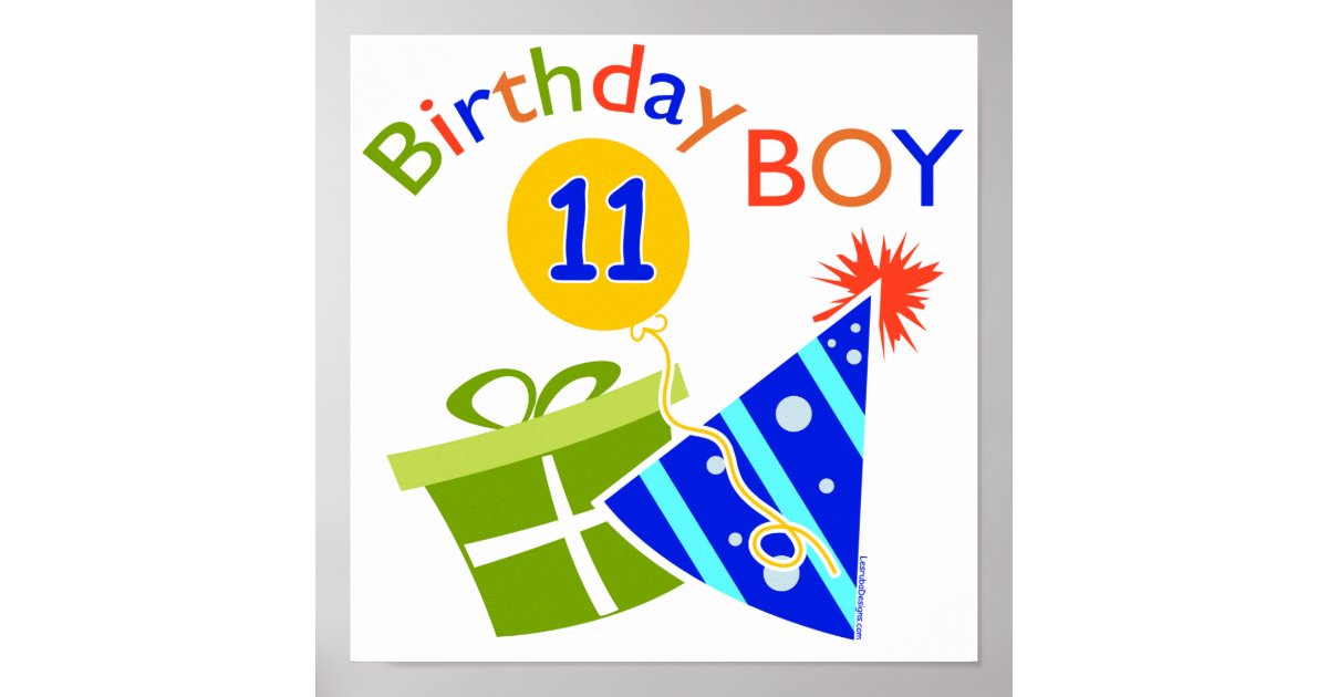 11. Geburtstag - Geburtstag Junge Poster | Zazzle.de