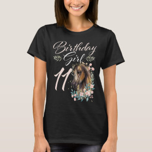 11. Geburtstag Girl Horse 11 Jahre alter Tag T-Shirt