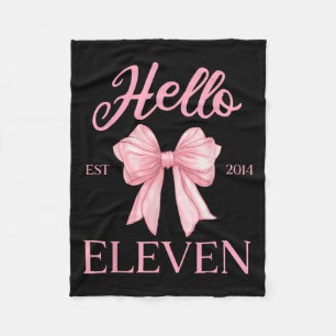 11. Geburtstag Girl Niedlich Coquette Bow Hallo El Fleecedecke