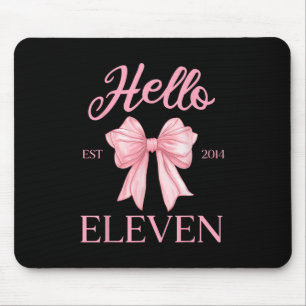 11. Geburtstag Girl Niedlich Coquette Bow Hallo El Mousepad