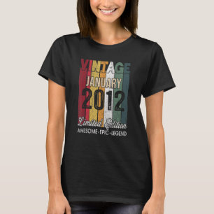 11. Geburtstag Januar 2012 11 Jahre alt T-Shirt