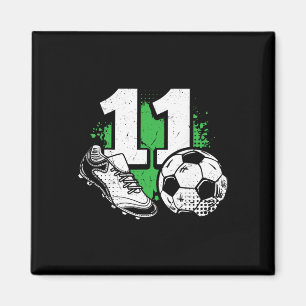 11. Geburtstag Junge Fußballspieler Footll 11 Jahr Magnet