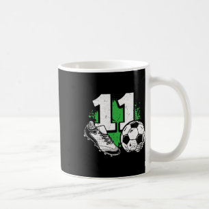 11. Geburtstag Junge Fußballspieler Fußll 11 Jahre Kaffeetasse