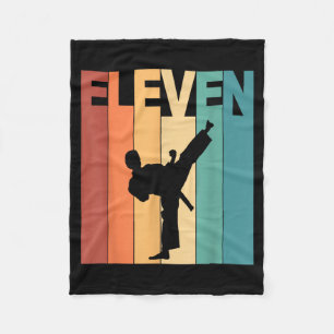11. Geburtstag Karate Taekwondo Thema 11 Jahre alt Fleecedecke