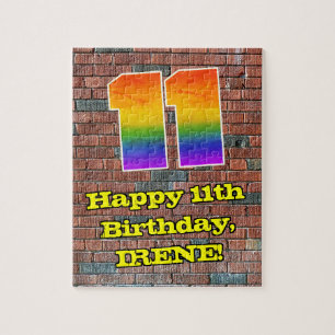 11. Geburtstag: Lustiger Graffiti-inspirierter Reg Puzzle