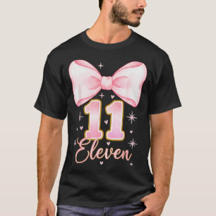 11. Geburtstag Mädchen Kokette Schleife Es ist mei T-Shirt
