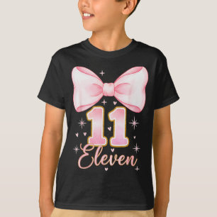 11. Geburtstag Mädchen Kokette Schleife Es ist mei T-Shirt