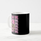 11. Geburtstag Mädchen Rosa Coquette Leopard Bogen Kaffeetasse (Vorderseite Links)