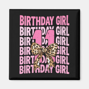 11. Geburtstag Mädchen Rosa Kokette Leopard Schlei Magnet