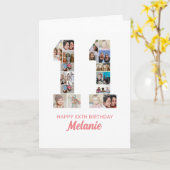 11. Geburtstag Nr. 11 FotoCollage Personalisiert Karte (Gelbe Blume)