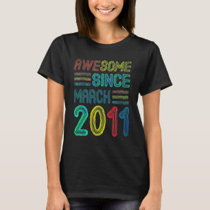 11. Geburtstag Phantastisch seit März 2011 11 Jahr T-Shirt