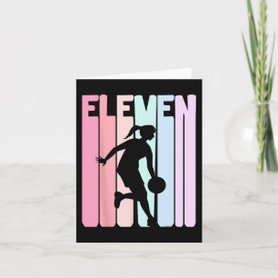 11. Geburtstag Retro Basketball Spieler 11 Jahre a Karte