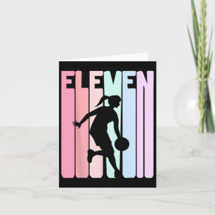 11. Geburtstag Retro Basketballspieler 11 Jahre al Karte