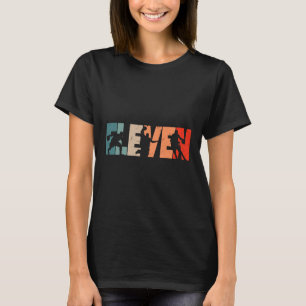 11. Geburtstag Retro Bysketbyll 11 Jahre alter Jun T-Shirt