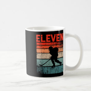 11. Geburtstag Retro Eishockey 11 Jahre alter Jung Kaffeetasse