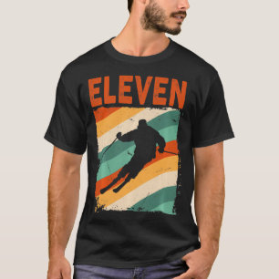 11. Geburtstag Retro Skifahren 11 Jahre alte Boys  T-Shirt