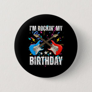 11. Geburtstag Rock-Musik Geburtstagsjunge Musiker Button