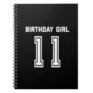 11. Geburtstag Shirt Geschenk 11 Jahre Altes Mädch Notizblock