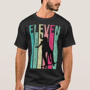 11. Geburtstag Skater Girl Skateboardfahren Skaten T-Shirt