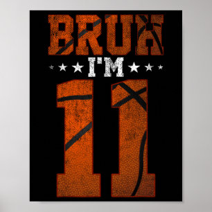 11. Geburtstag Sketll Bruh ich bin 11 Jahre alt Ge Poster