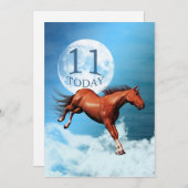 11. Geburtstag Spirit Pferd Party Einladung (Vorne/Hinten)