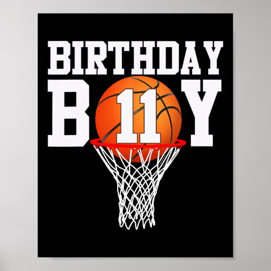 11. Geburtstag Sport 11 Jahre alter Basketball 11  Poster (Vorne)